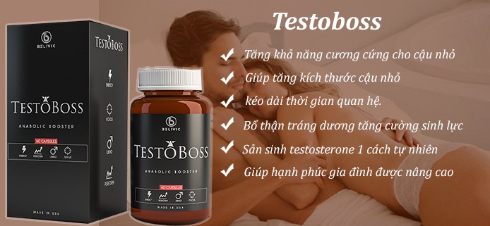 Testoboss là sản phẩm hỗ trợ tăng cường sinh lý nam